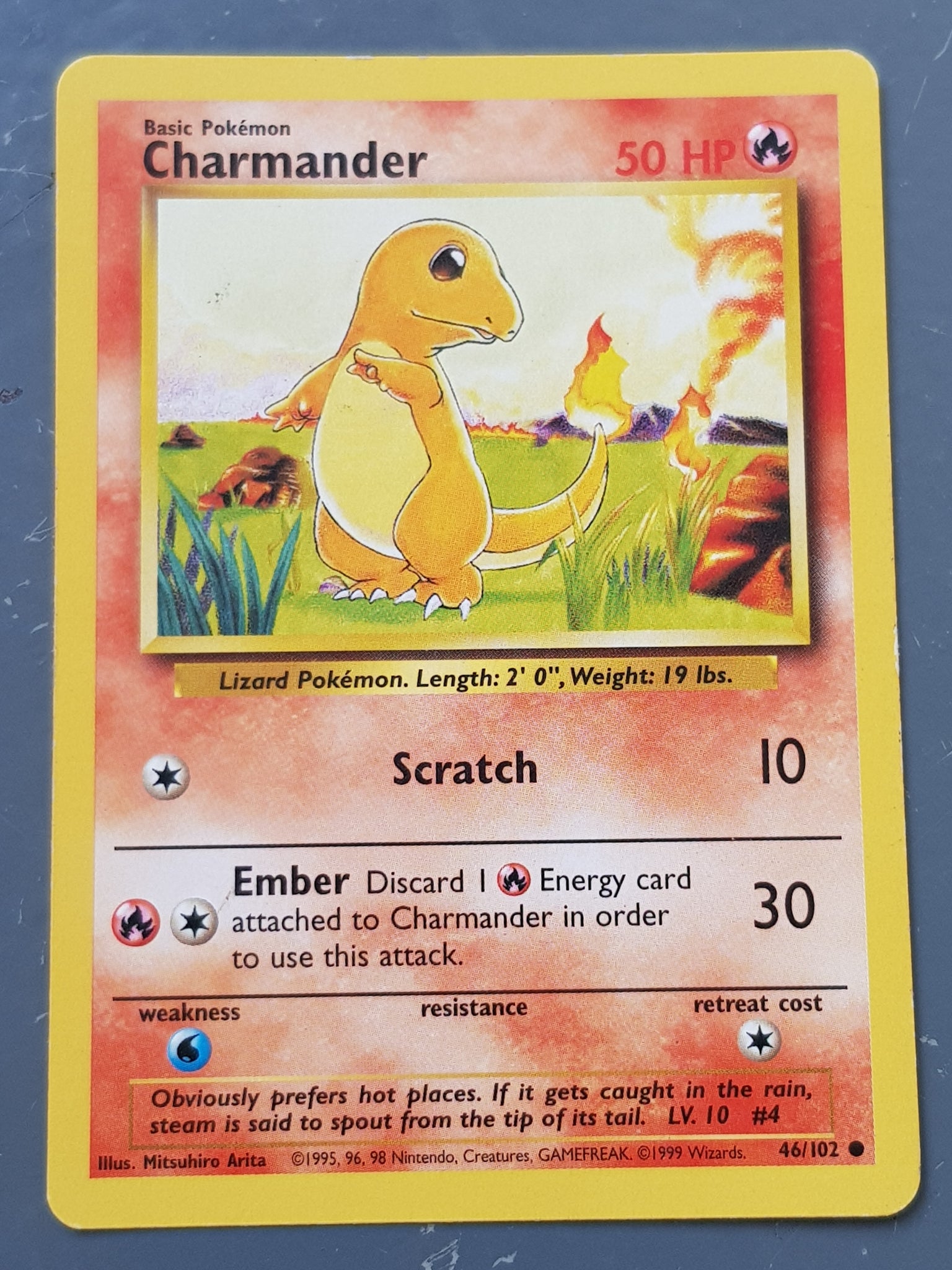 Pokemon Base Charmander #46/102 Trading Card