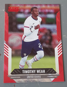 2021-22 Panini Score FIFA Timothy Weah #47 Red Lava Parallel Trading Card
