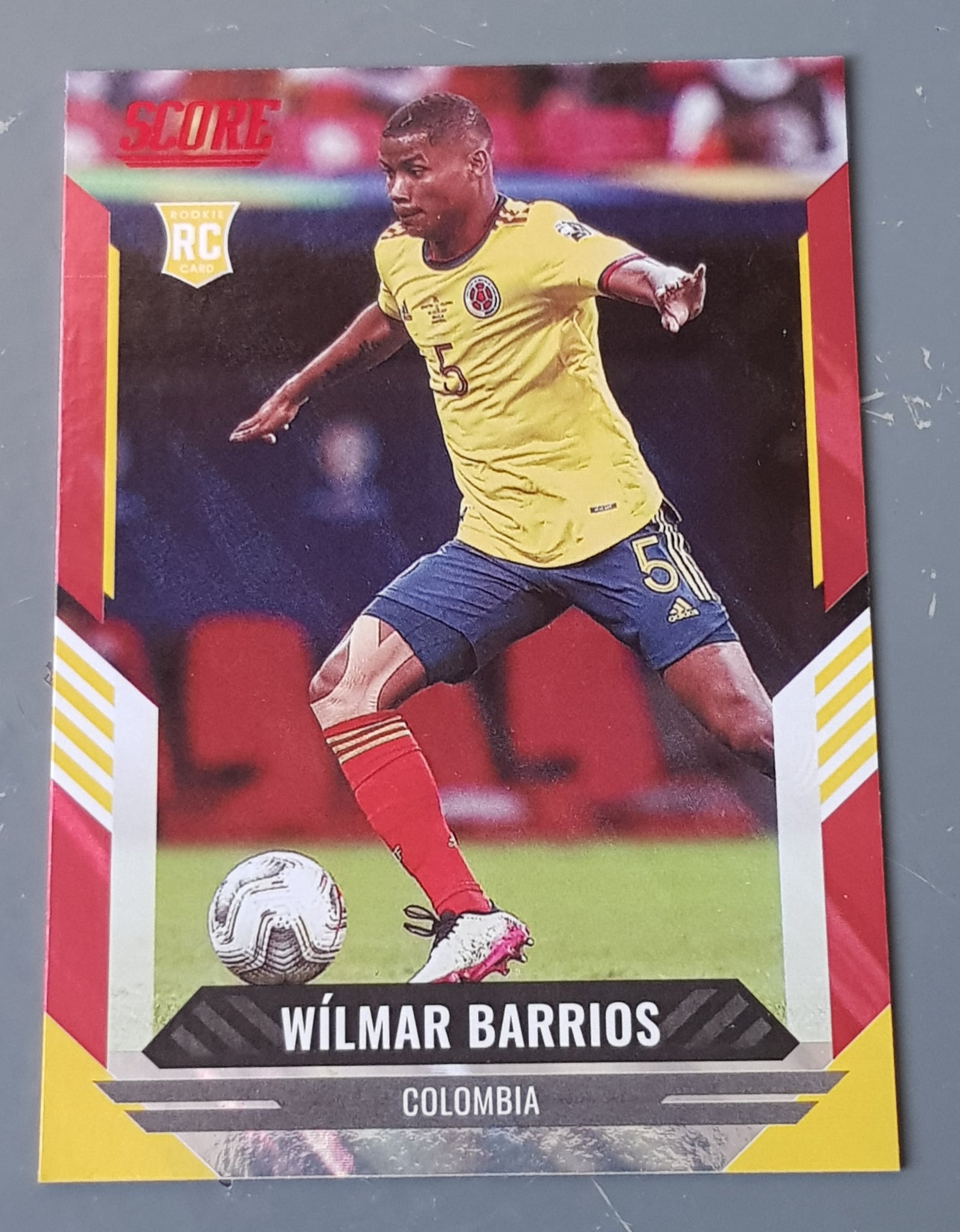 2021-22 Panini Score FIFA Wilmar Barrios #88 Red Lava Parallel Rookie Card