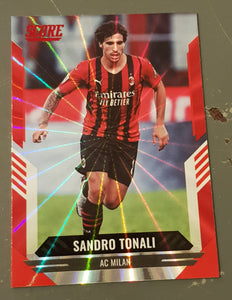 2021-22 Panini Score FIFA Sandro Tonali #105 Red Laser Parallel Trading Card