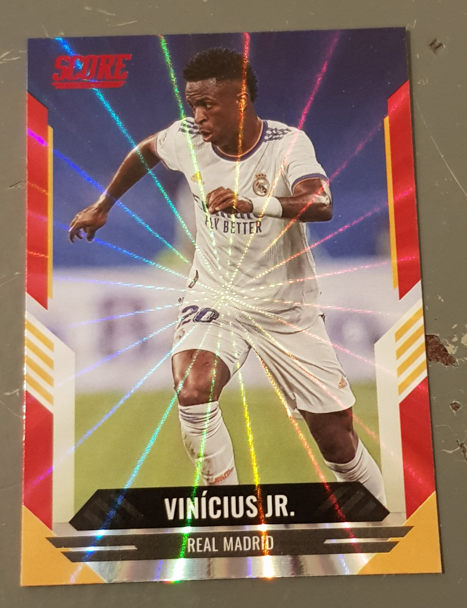 2021-22 Panini Score FIFA Vinicius Jr. #110 Red Laser Parallel Trading Card