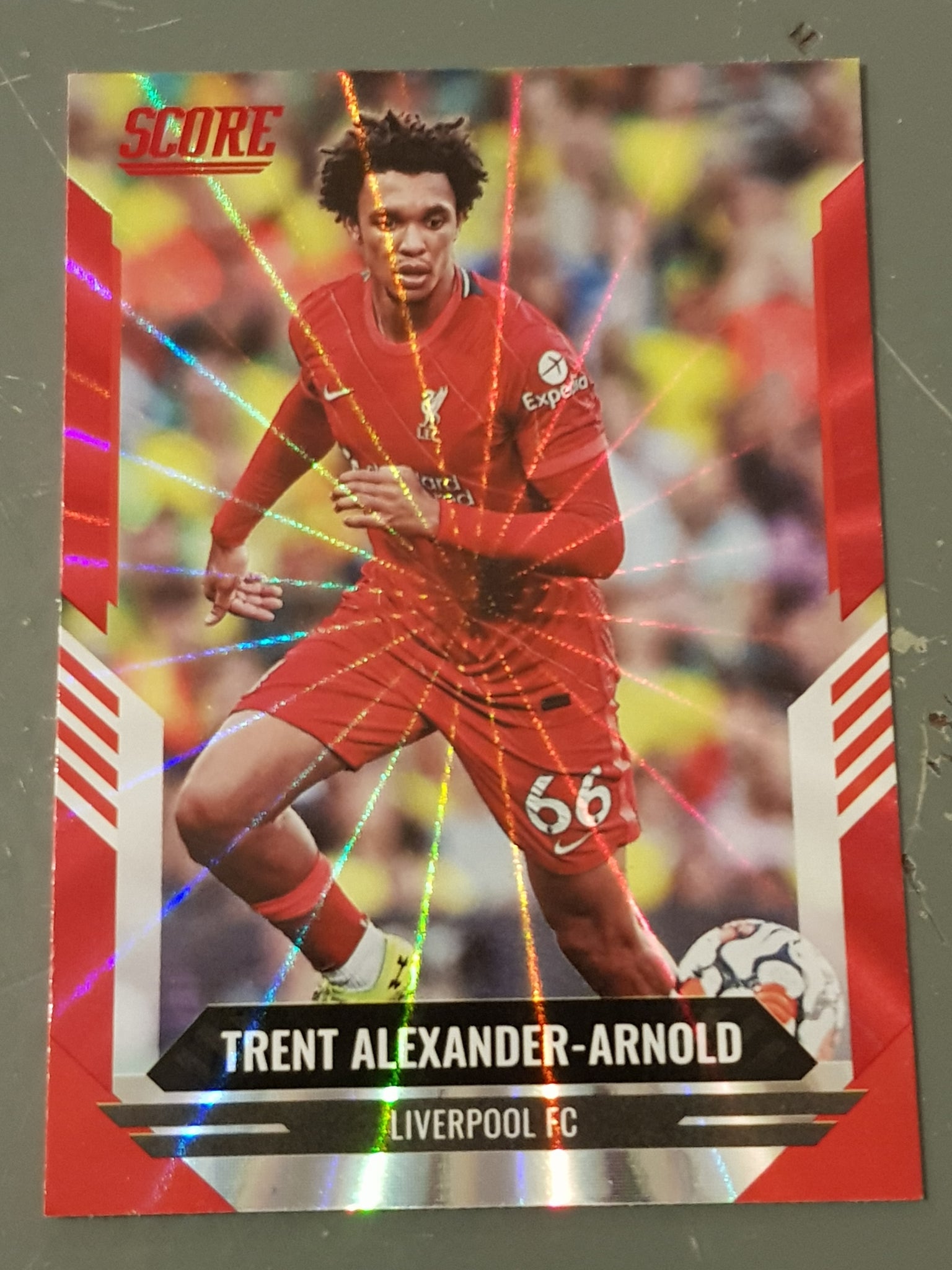 2021-22 Panini Score FIFA Trent Alexander-Arnold #151 Red Laser Parallel Trading Card