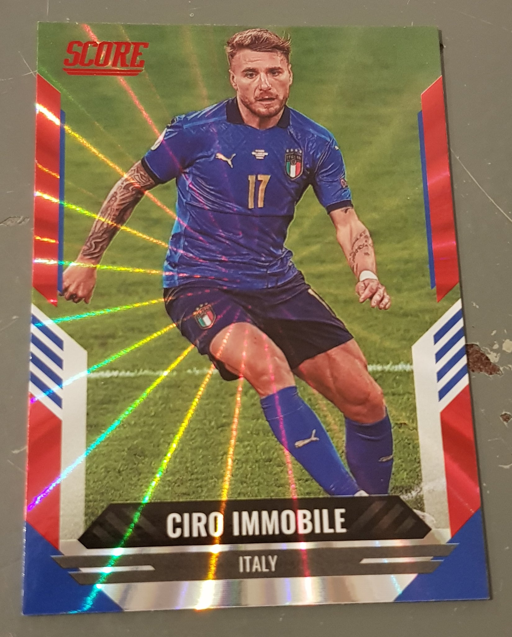 2021 22 Panini Score FIFA Ciro Immobile 82 Red Laser Parallel