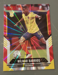 2021-22 Panini Score FIFA Wilmar Barrios #88 Red Laser Parallel Rookie Card