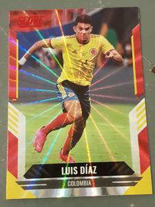 2021-22 Panini Score FIFA Luis Diaz #91 Red Laser Parallel Trading Card