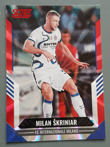 2021-22 Panini Score FIFA Milan Škriniar #193 Red Laser Parallel Trading Card