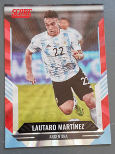 2021-22 Panini Score FIFA Lautaro Martinez #66 Red Laser Parallel Trading Card