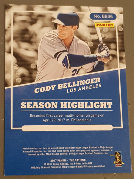 2017 Panini Rookies the National Cody Bellinger #BB36 /49 Rainbow Spokes Rookie Card