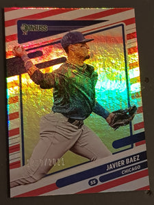 2021 Panini Donruss Baseball Javier Baez #130 Red Parallel /2021 Trading Card