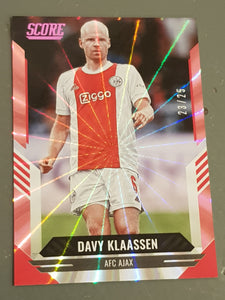 2021-22 Panini Score FIFA Davy Klaassen #148 Pink Laser Parallel /25 Trading Card