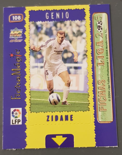 2005 Las Fichas de La Liga Mundicromo Zinedine Zidane #108 Pop-Up Trading Card