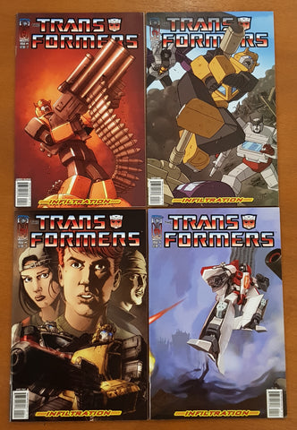 Transformers Infiltration #4 NM Variant Cover Set
