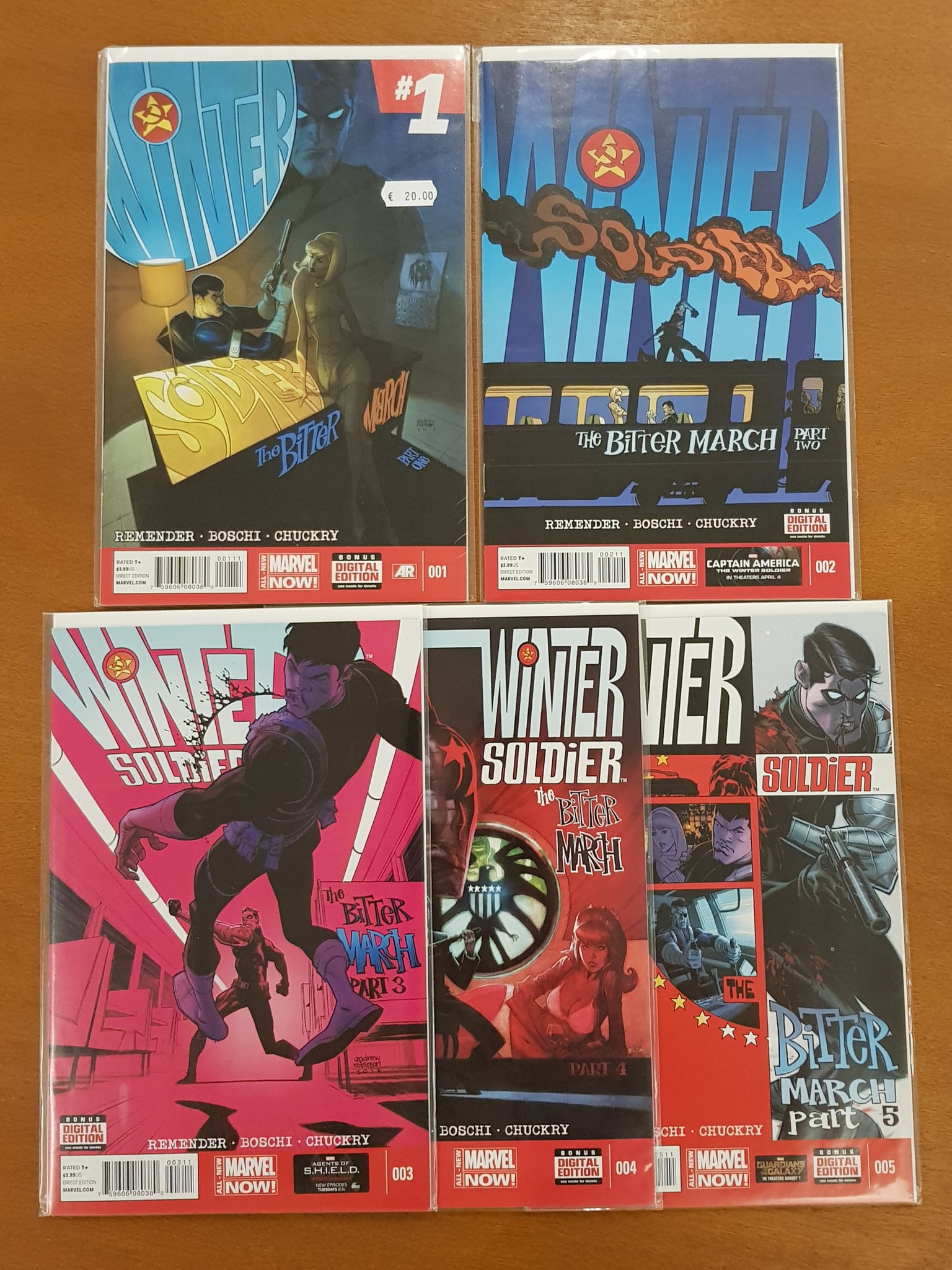Winter  Soldier the Bitter March #1-5 NM-/NM Complete Set