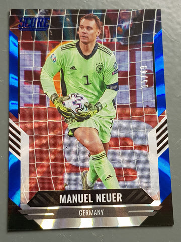 2021-22 Panini Score FIFA Manuel Neuer #32 Blue Laser Parallel /49 Trading Card