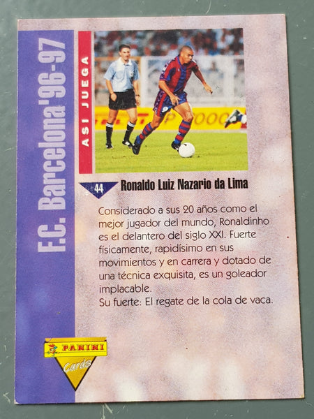 1996-97 Panini FC Barcelona Ronaldo #44 Trading Card