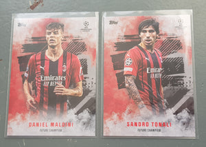 Future Champions by Mason Mount Daniel Maldini + Sandro Tonali Trading Card Lot