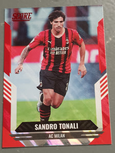 2021-22 Panini Score FIFA Sandro Tonali #105 Red Lava Parallel Trading Card
