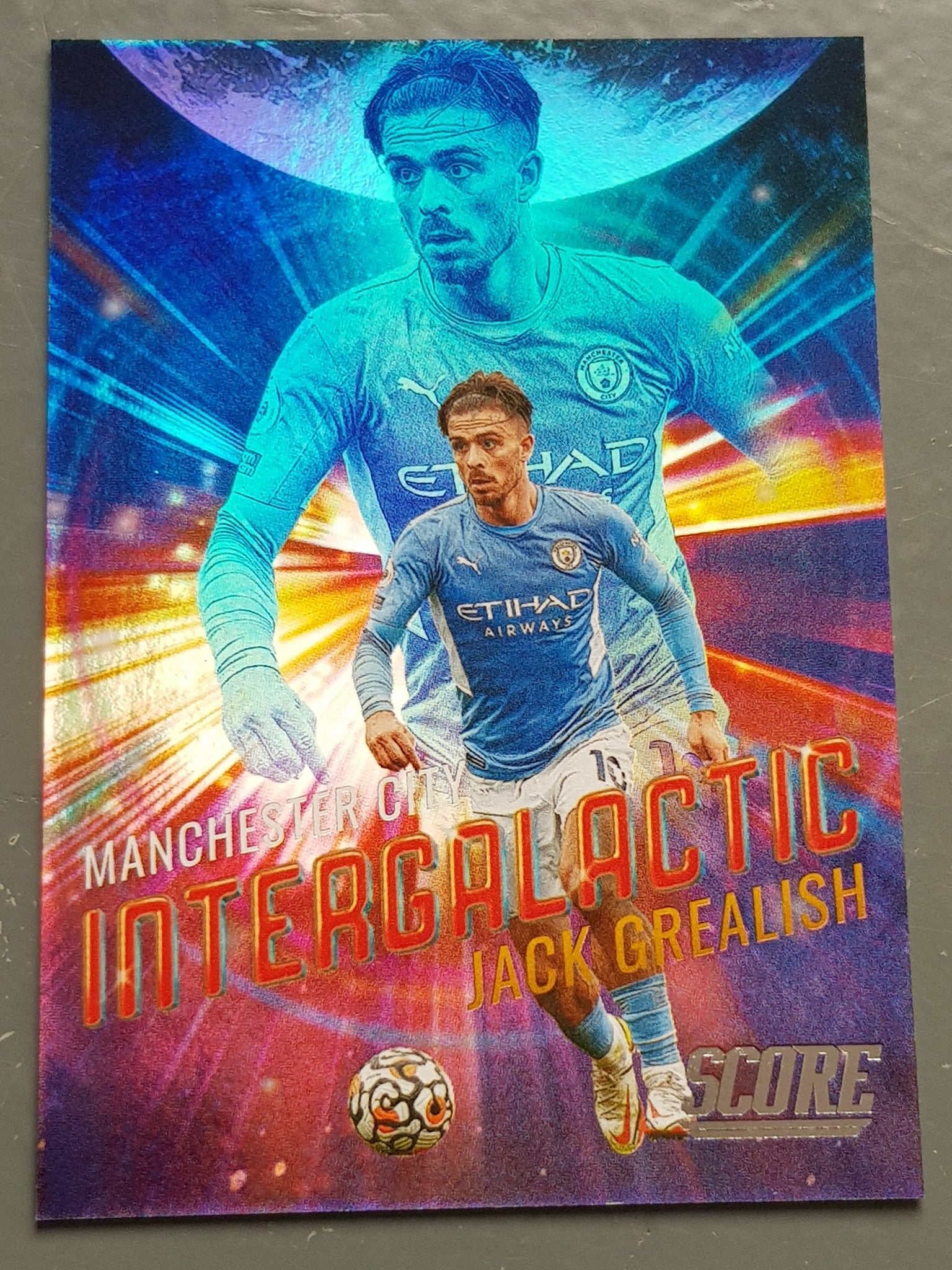 2021-22 Panini Score FIFA Intergalactic #4 Jack Grealish Case Hit Trading Card