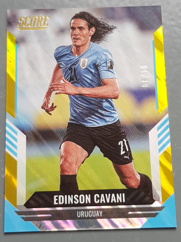2021-22 Panini Score FIFA Edinson Cavani #24 Gold Lava Parallel /10 Trading Card