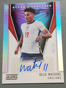 2021-22 Panini Score FIFA Ollie Watkins Autograph /99 Trading Card