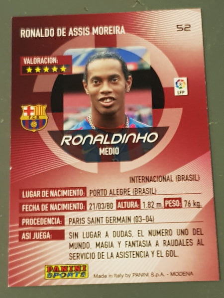 2006-07 Panini Mega Cracks La Liga Ronaldinho #52 Trading Card