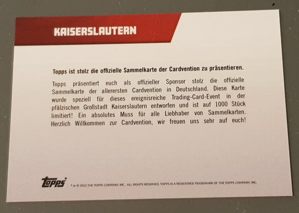 2022 Topps Cardvention One Kaiserslautern #/999 Trading Card