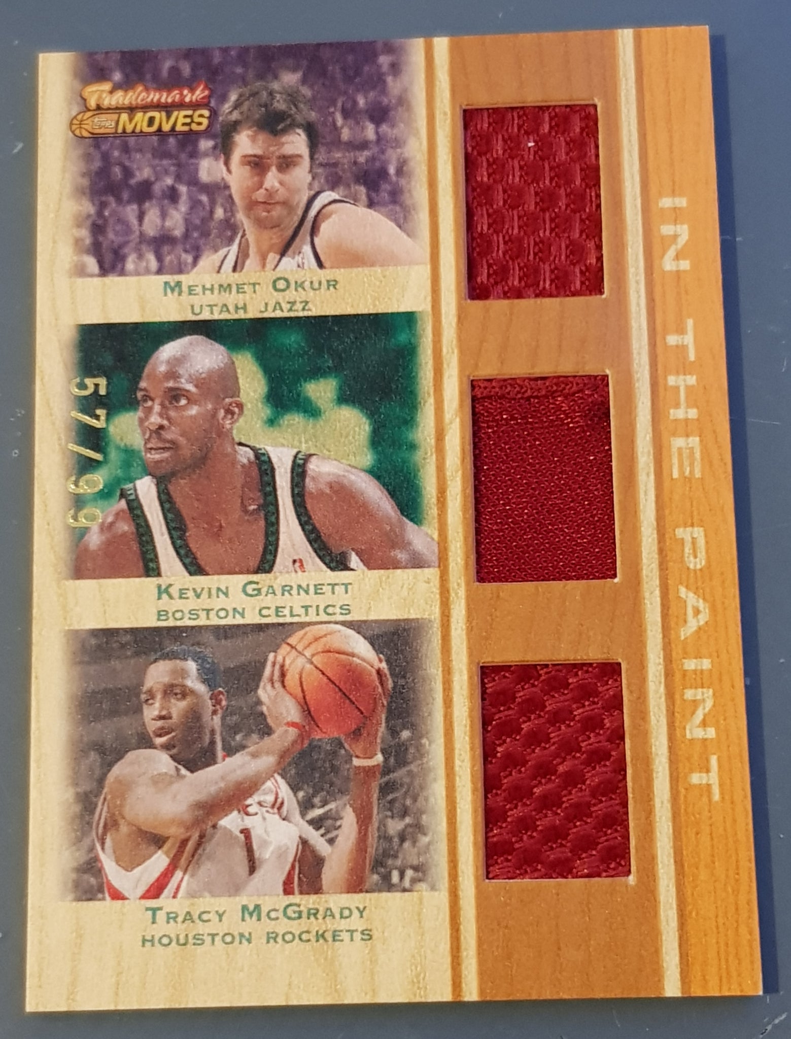 2007-08 Topps Trademark Moves Basketball Okur/Garnett/McGrady #/99 Relic Trading Card