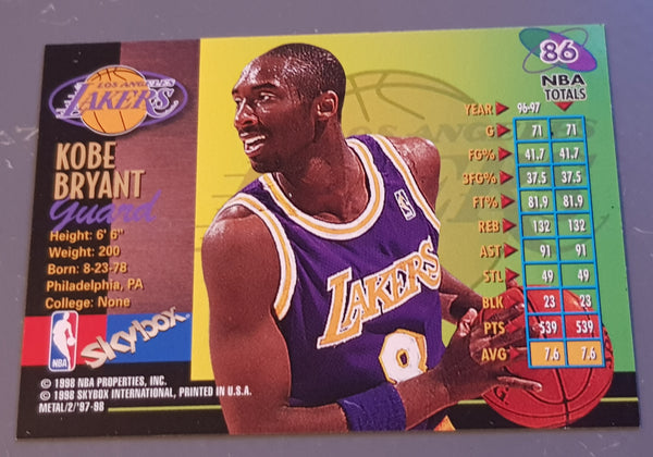 1997-98 Fleer Metal Universe Kobe Bryant #86 Trading Card