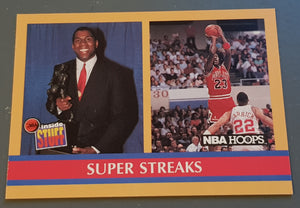 1990-91 NBA Hoops Magic Johnson/Michael Jordan #385 Trading Card