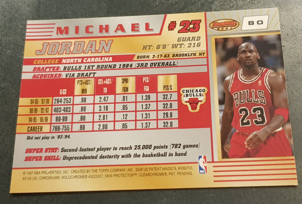 1996-97 Topps Bowmans Best Michael Jordan #80 Trading Card