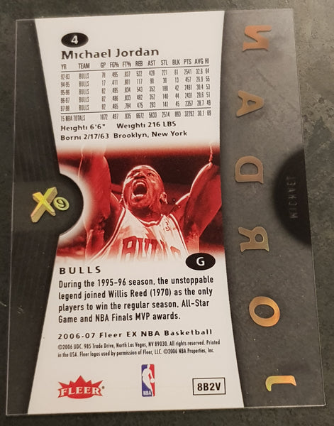 2006-07 Fleer EX NBA Basketball Michael Jordan #4 Trading Card