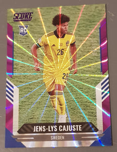 2021-22 Panini Score FIFA Jens-Lys  Cajuste #4 Purple Laser Parallel /15 Rookie Card