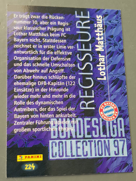 1996-97 Panini Bundesliga Collection Lothar Matthäus #224 Trading Card
