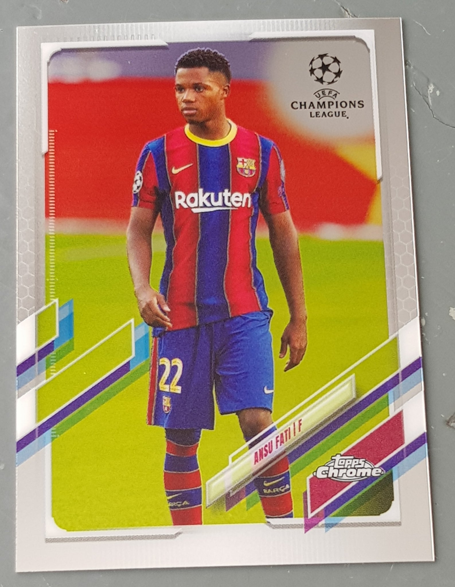 2020-21 Topps Chrome Champions League Ansu Fati #15 Trading Card