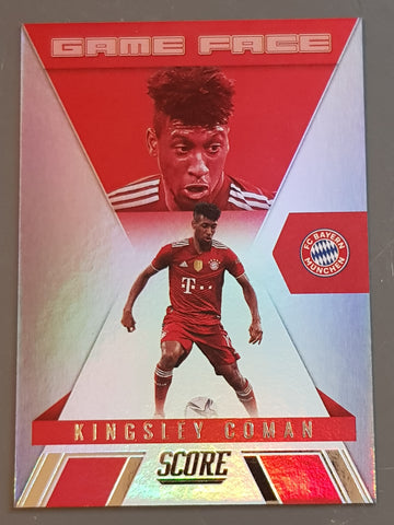 2021-22 Panini Score FIFA Game Face #2 Kingsley Coman Trading Card (Case Hit)