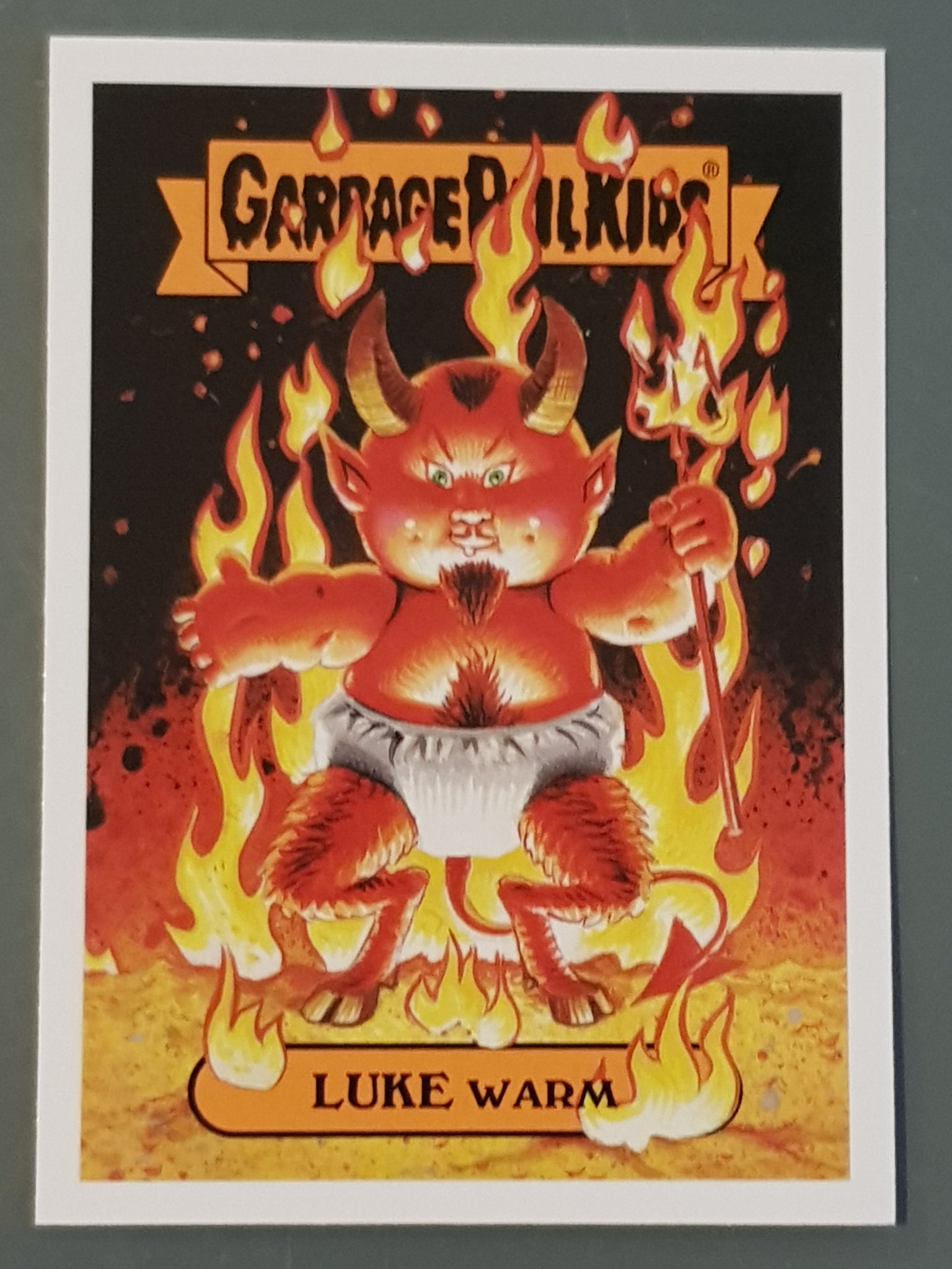 Garbage Pail Kids Oh the Horror-Ible Classic Monsters #7b - Luke Warm Trading Card