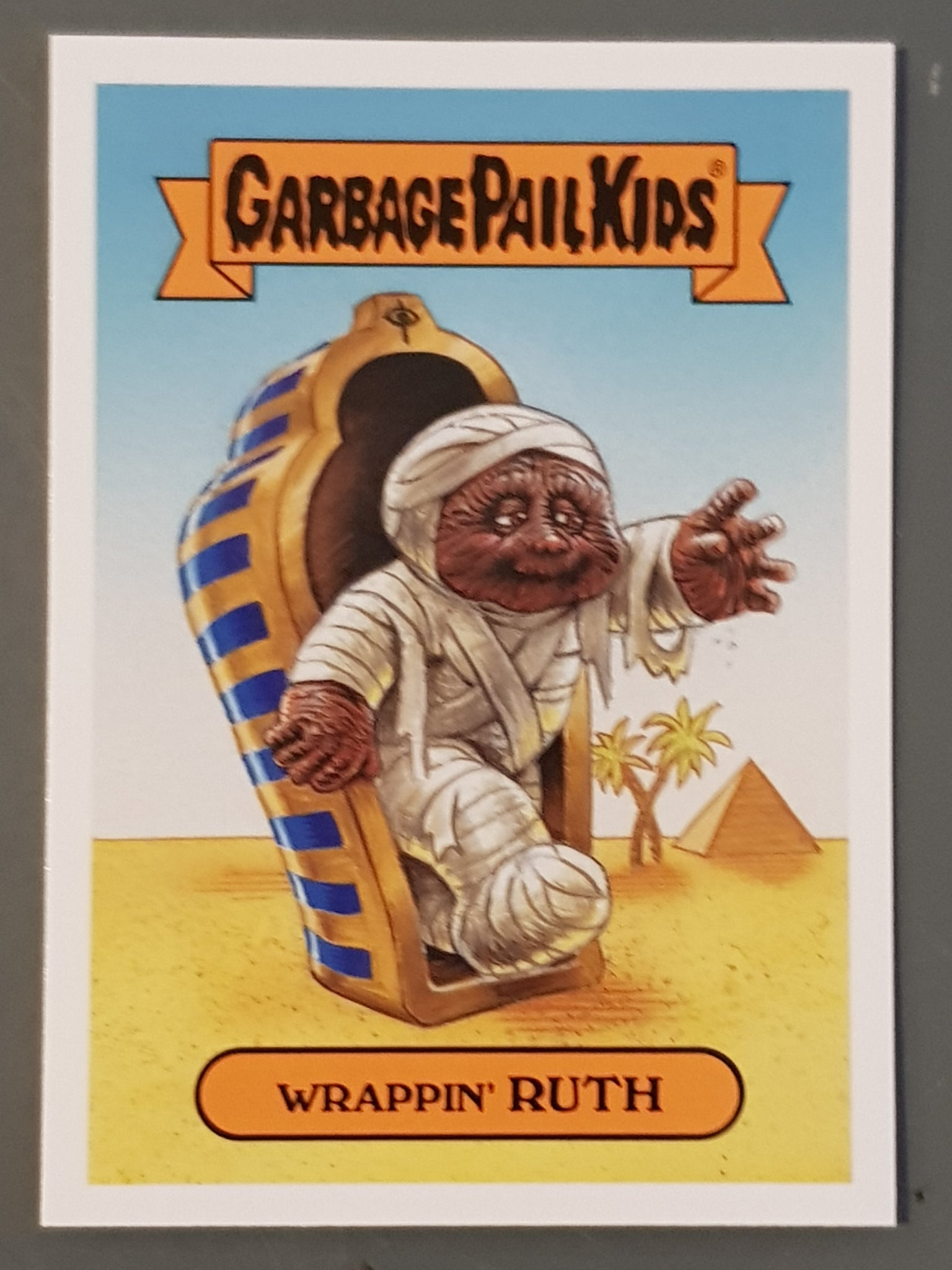 Garbage Pail Kids Oh the Horror-Ible Classic Monsters #5a - Wrappin' Ruth Trading Card