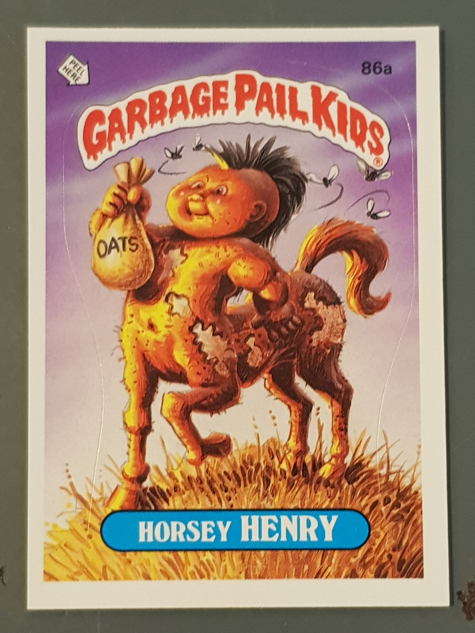Garbage Pail Kids Original Series 3 #86a - Horsey Henry Sticker