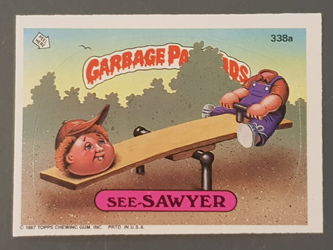Garbage Pail Kids Original Series 9 #338a - See-Sawyer Sticker