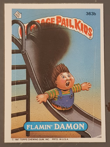 Garbage Pail Kids Original Series 9 #363b - Flamin Damon Sticker