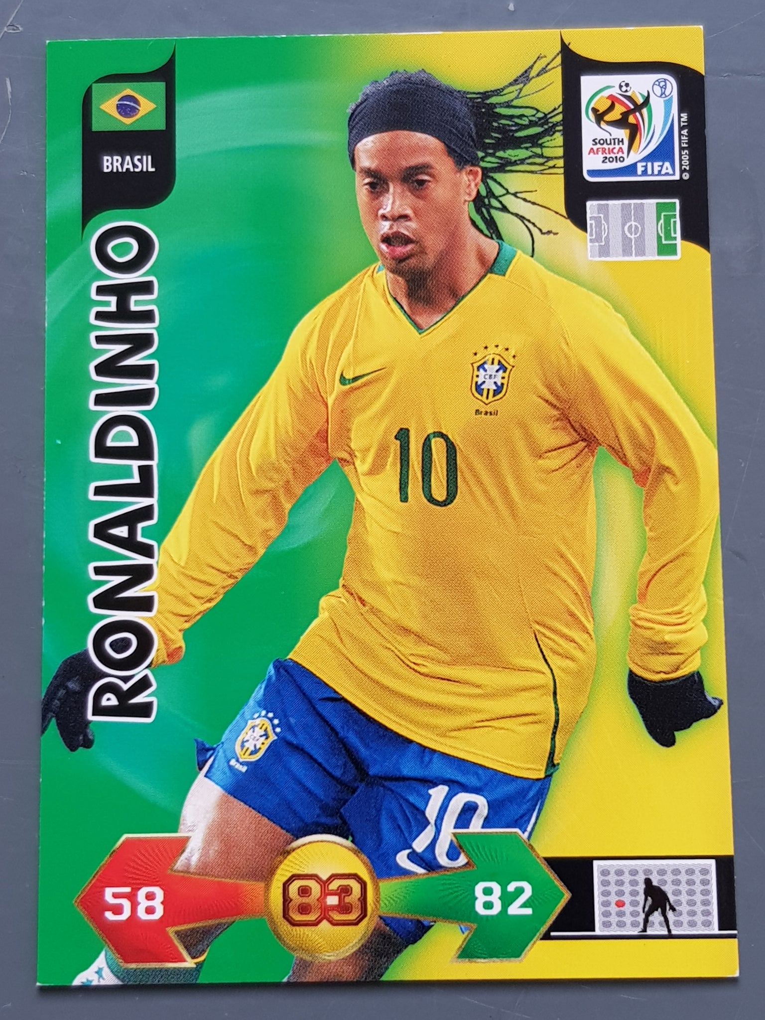 2010 Panini Adrenalyn FIFA World Cup South Africa Ronaldinho Trading Card