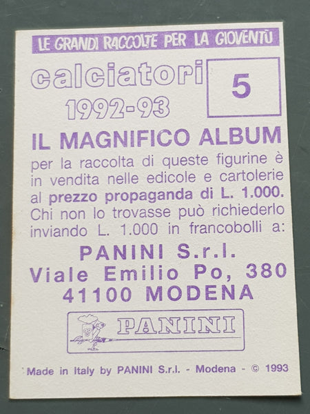 1992-93 Panini Calciatori Gabriel Batistuta #5 Sticker