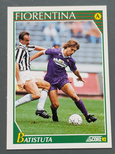 1992 Score Calciatori Serie A & B Gabriel Batistuta #84 Rookie Card