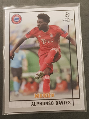 2020-21 Topps Merlin Chrome UEFA Champions League Alphonso Davies #33 Trading Card