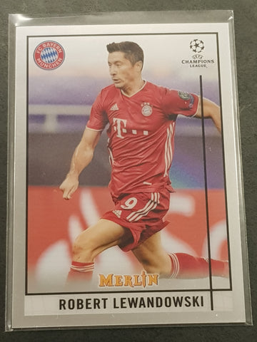 2020-21 Topps Merlin Chrome UEFA Champions League Robert Lewandowski #75 Trading Card