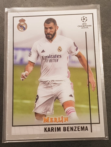 2020-21 Topps Merlin Chrome UEFA Champions League Karim Benzema #51 Trading Card