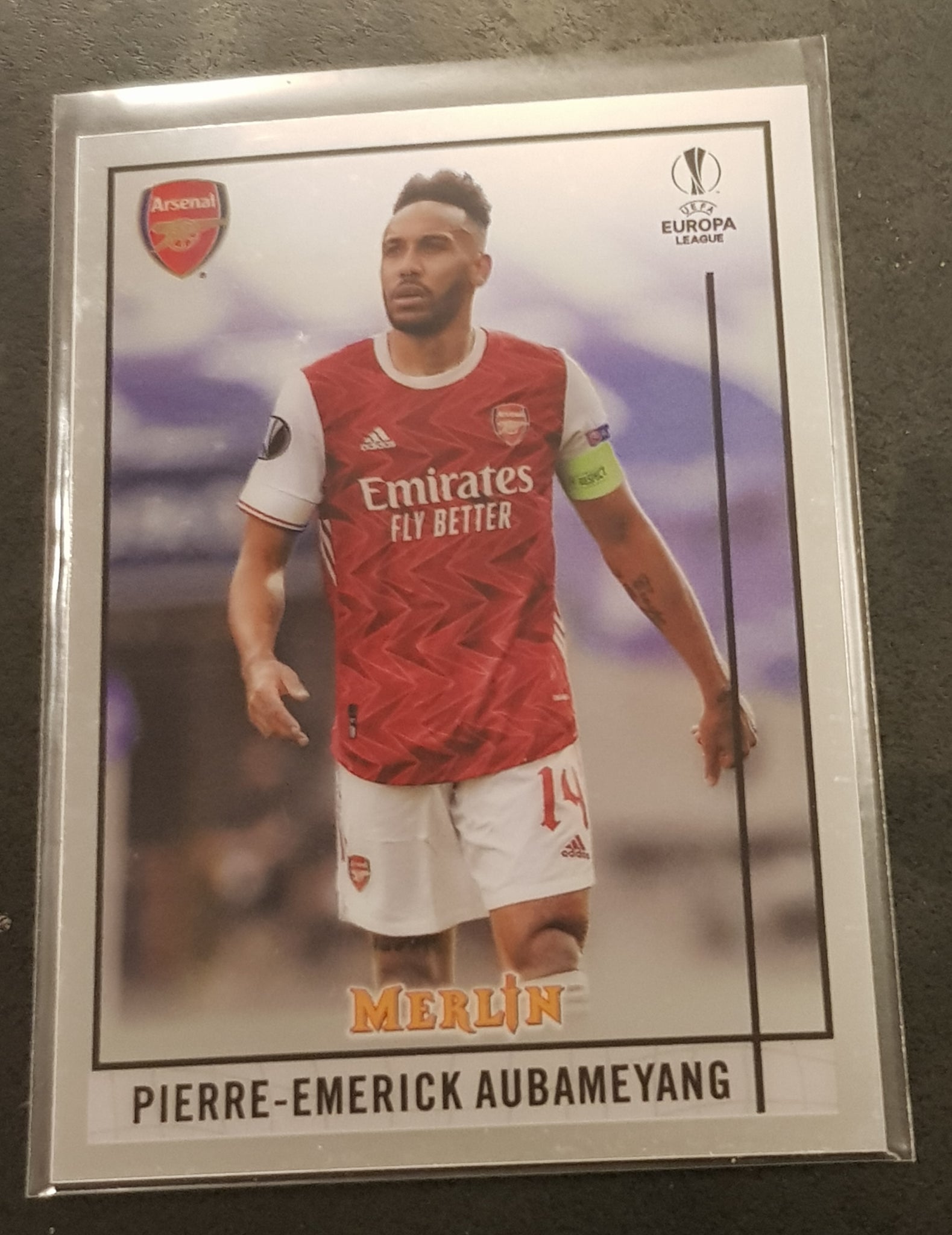 2020-21 Topps Merlin Chrome UEFA Champions League Pierre-Emerick Aubameyang #43 Trading Card