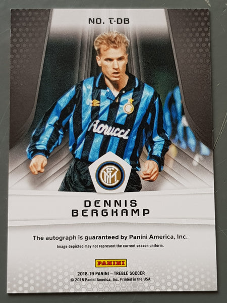 2018-2019 Panini Treble Soccer Dennis Bergkamp /199 #T-DB Autograph Trading Card