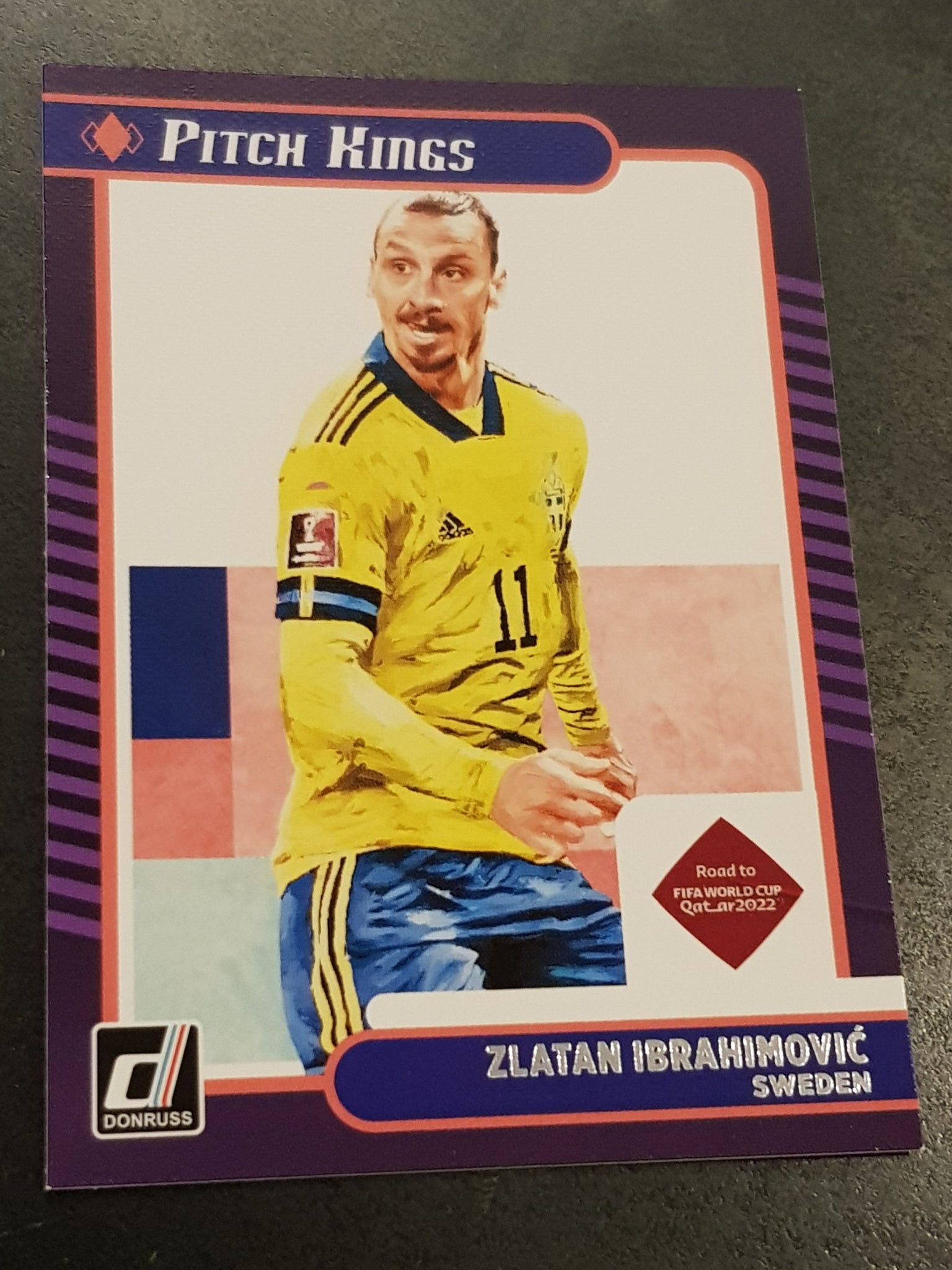 2022 Panini Road to Qatar Pitch Kings Zlatan Ibrahimovic #7 Trading Card