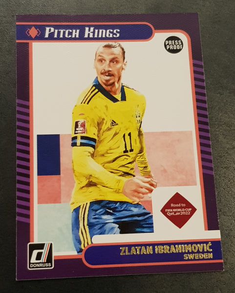 2022 Panini Road to Qatar Pitch Kings Zlatan Ibrahimovic #7 Press Proof Trading Card